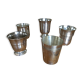 5 silver metal timpani all punched
