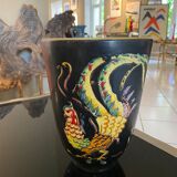 Vase en céramique avec décors de Coq