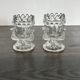 Pair of antique moulded glass egg cups