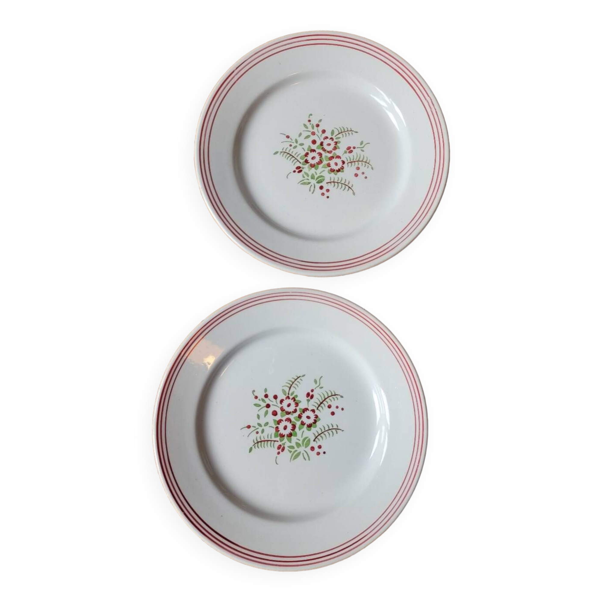 Set of 8 Sologne dessert plates from Lunéville