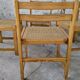 Set of 4 vintage pine chairs with cane seats