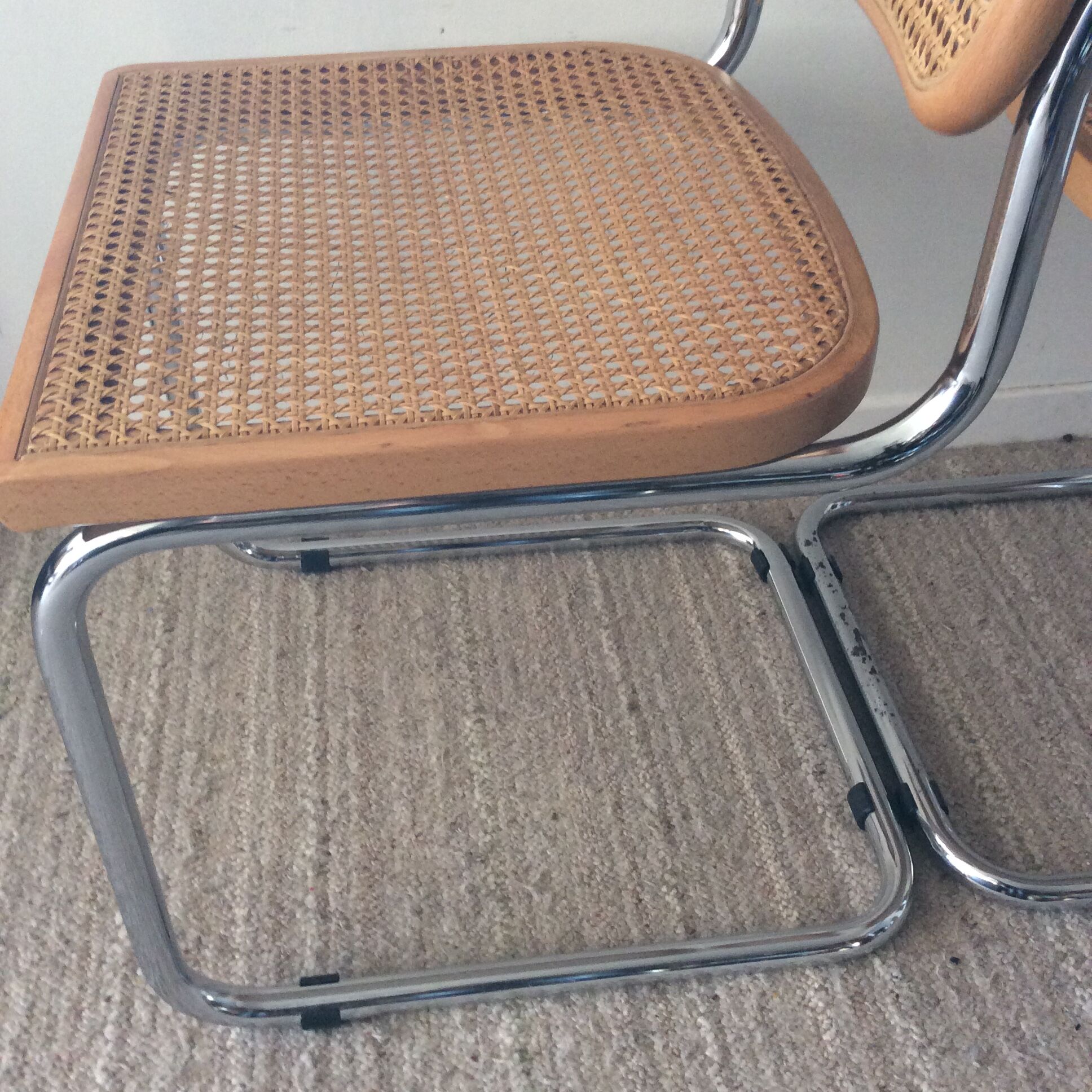 Paire de chaises Marcel Breuer Cesca B32
