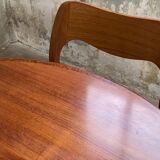 Scandinavian extendable round table in teak Gudme edition