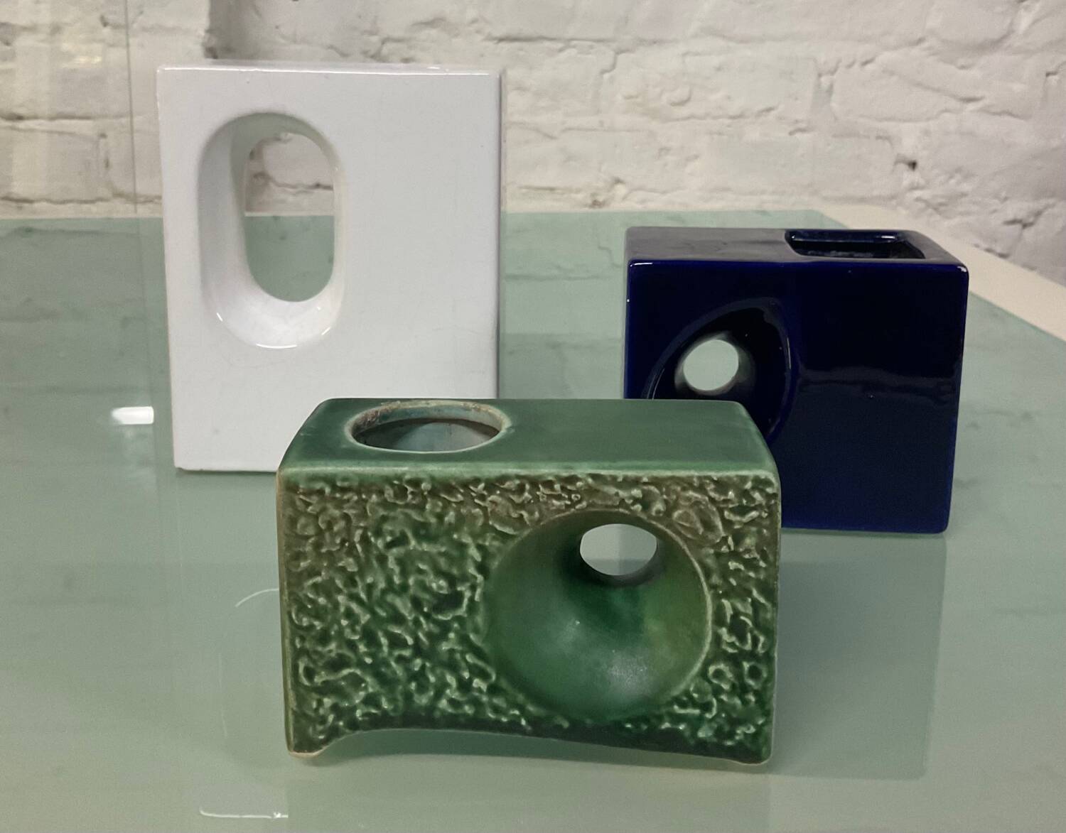 Trio of vintage ceramic vases