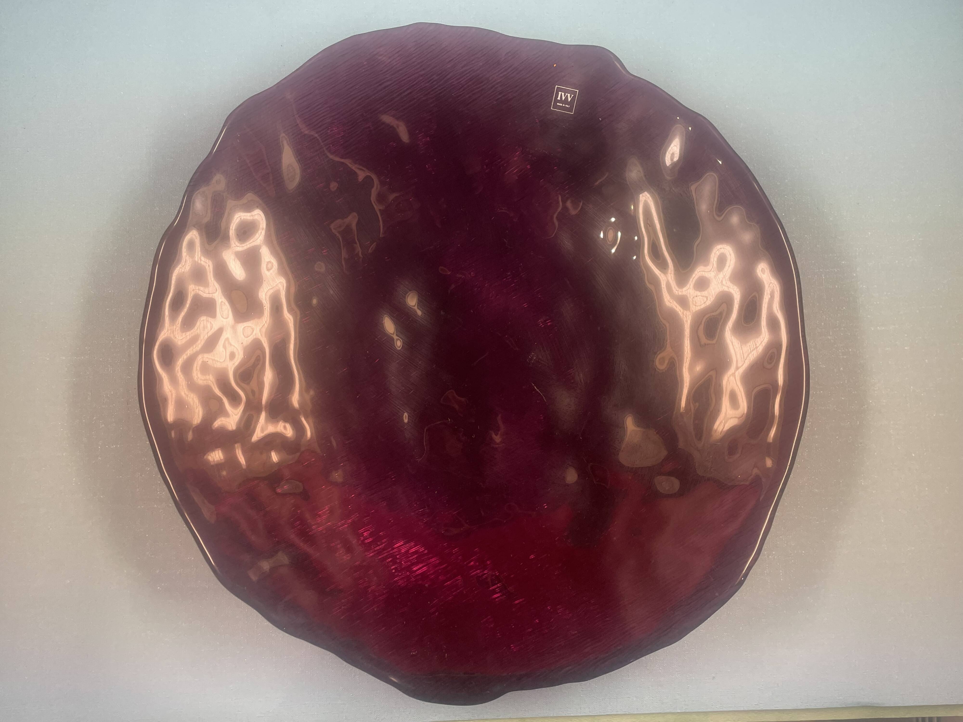 elegant Italian design cup from IVV glassware purple color - ∅ 40 cm