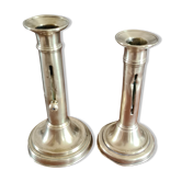 Pair of brass candle holders