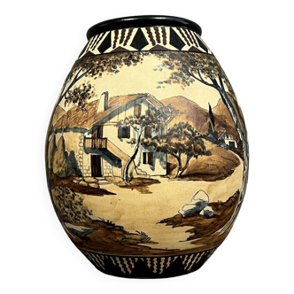 Ciboure : vase signé pedro garcia de diego (1904)