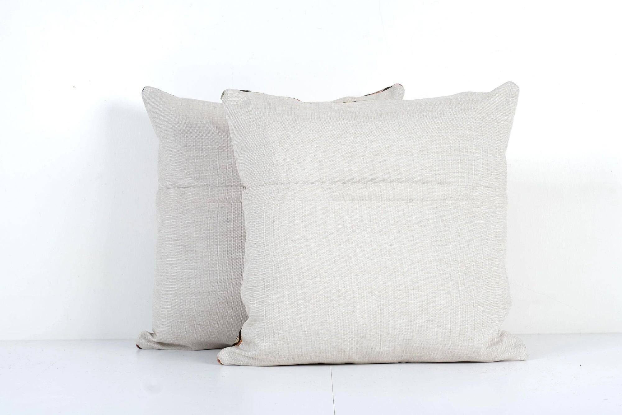 Set of 2 vintage kilim cushion covers 48x48 cm