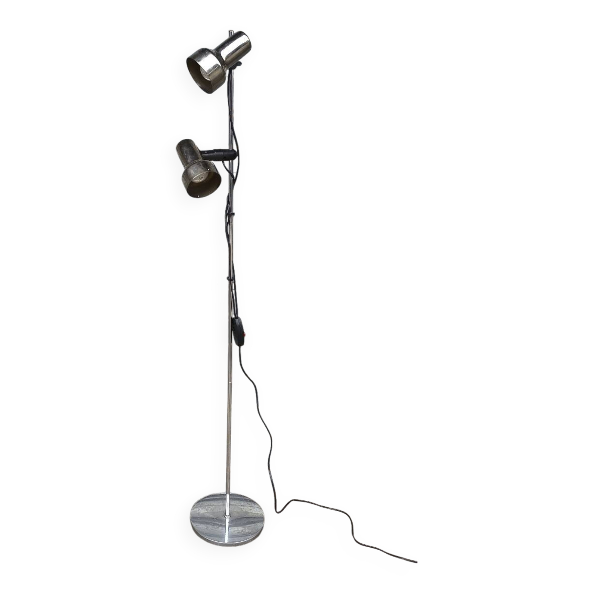 Chromed metal floor lamp by Ts Belysning 1970