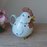 Théière en forme de Poule en Grès fabriquée au Japon Vintage