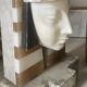 Art Deco "Egyptian Revival" pair of bookends in carved alabaster