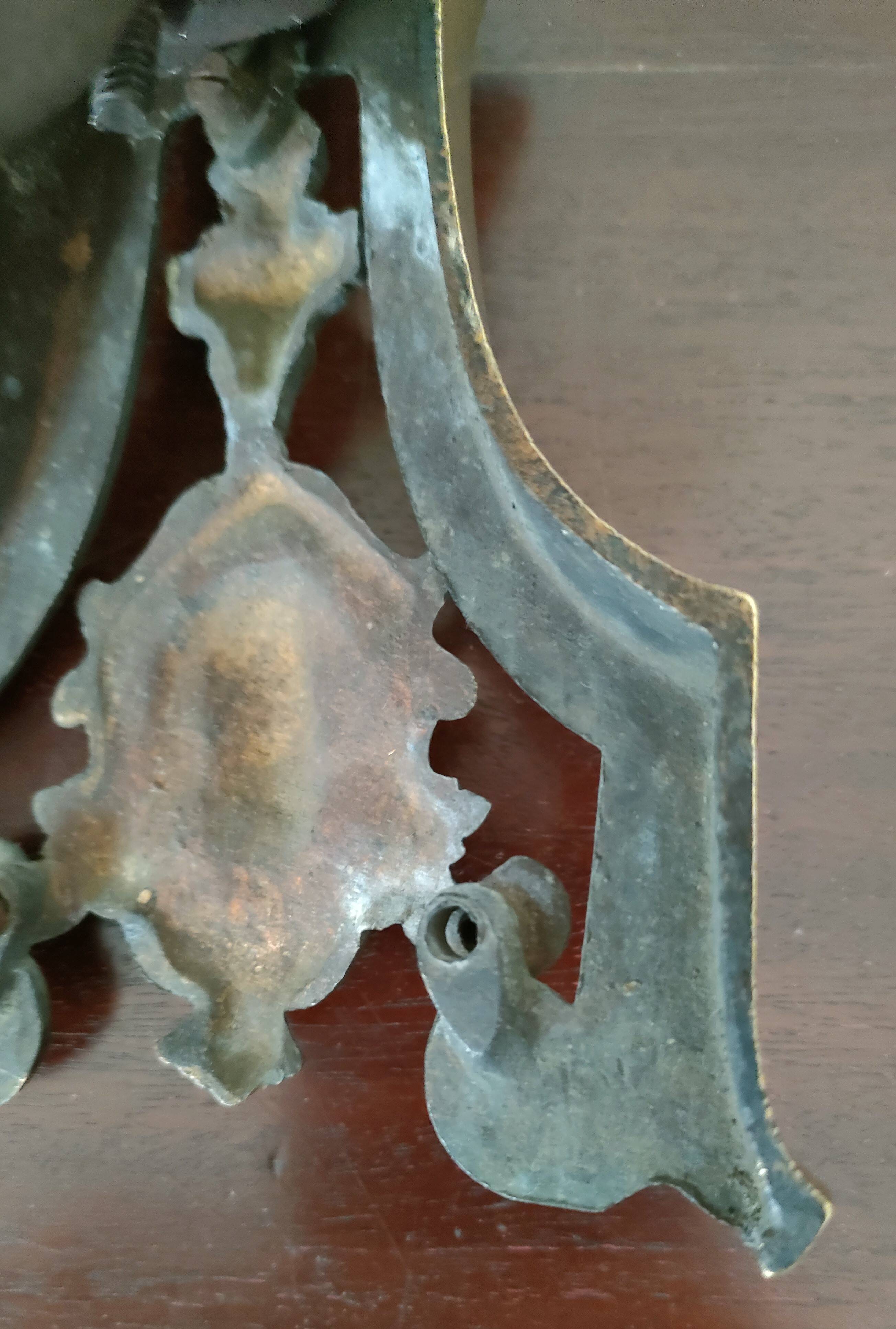 Pair of Louis-Philippe andirons with Caryatids - Bronze, cast iron - 19th century