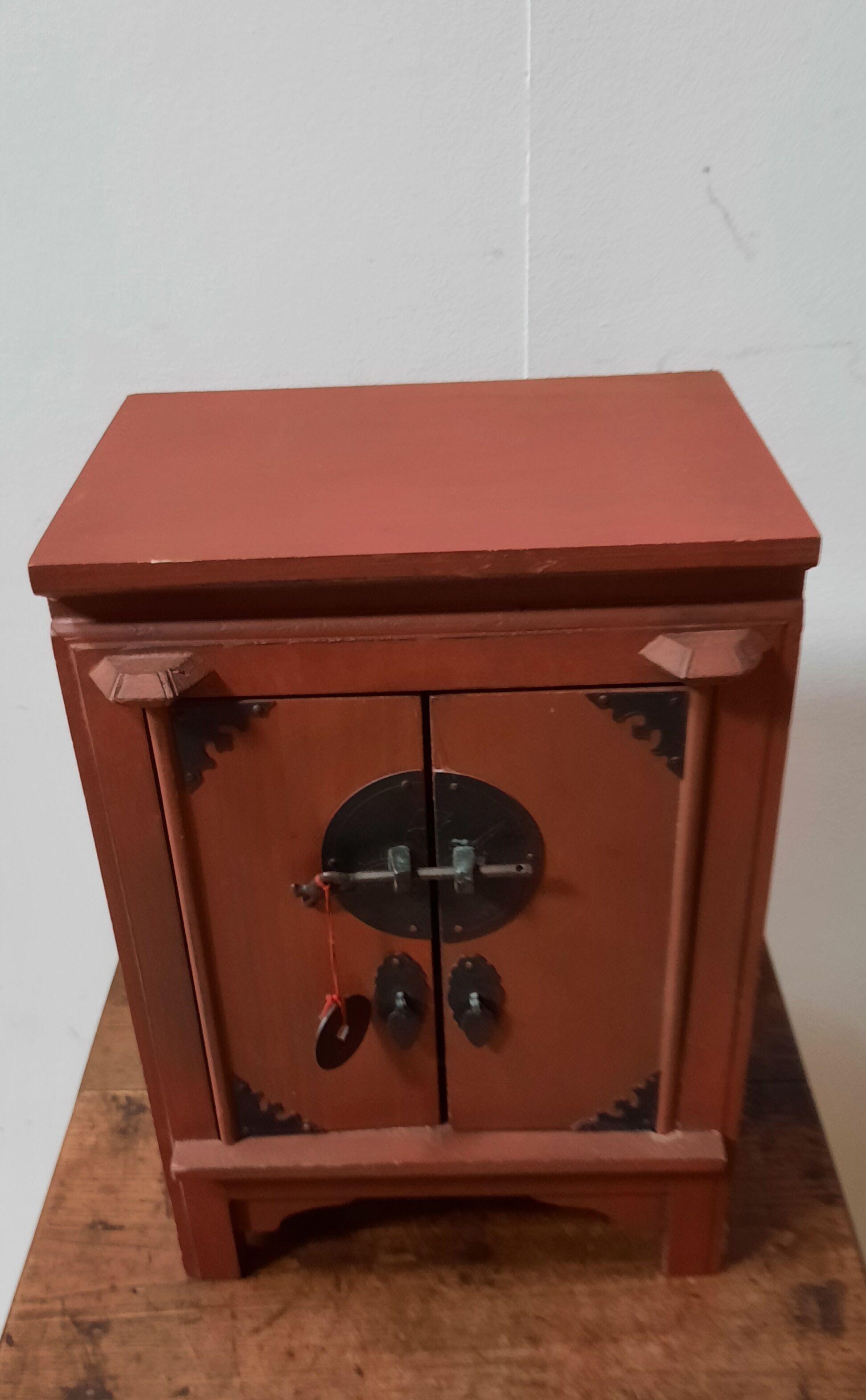 Chinese wardrobe in red wood