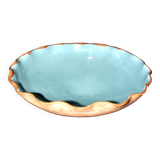 Old salad bowl in glazed terracotta signed bisch seltz