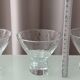 Ensemble de 4 verres à cocktail en verre martelé vintage