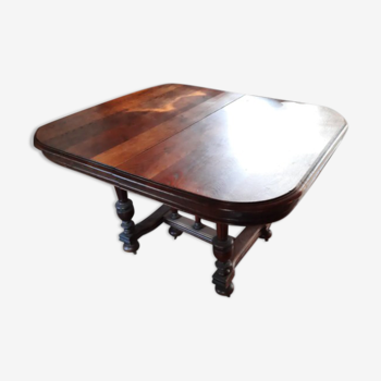 Table avec rallonges sur roulettes style ancien