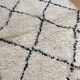 Moroccan Berber carpet Beni Ouarain with black diamonds 1,19x0.97m