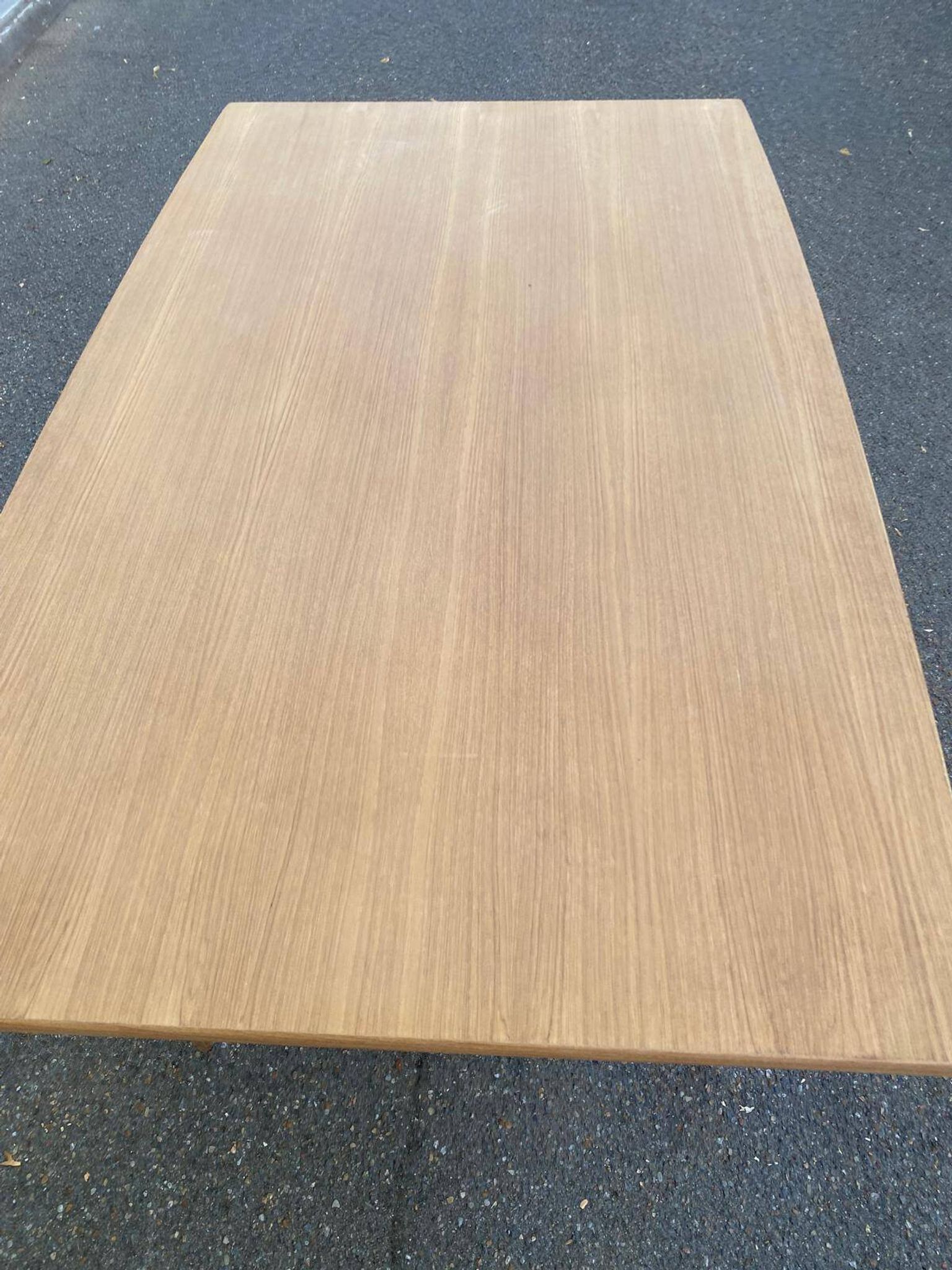Scandinavian design extendable dining table stripped in raw teak 1960