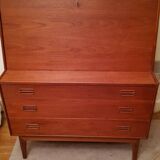 Convenient Danish teak secretary Craftsmanship M.K from the 60s