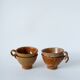 Lot de 4 tasses à café / thé en grès émaillé 1970