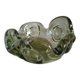 Cendrier vintage en verre soufflé