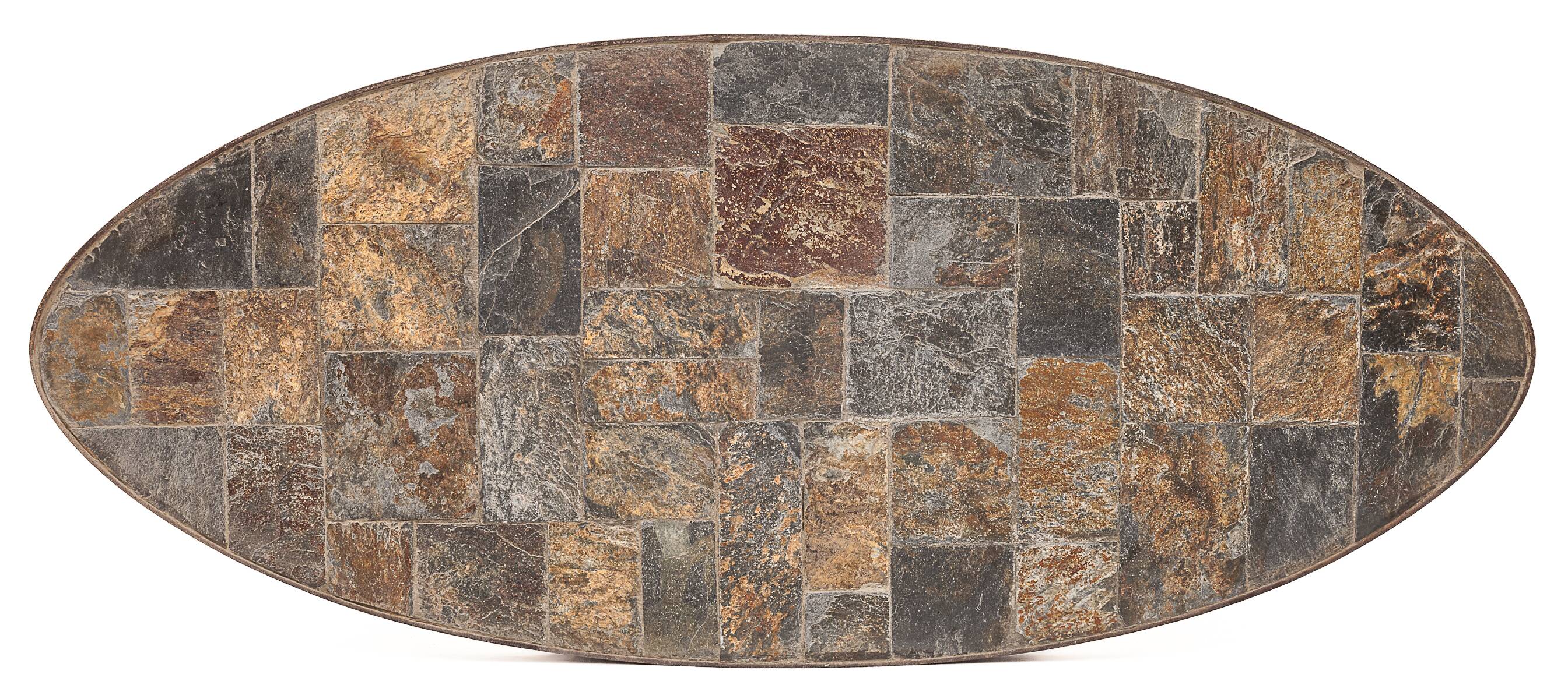 Brutalist oval table