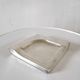 Silver metal ashtray Crédit local de France design 70s