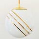 Vintage hollywood regency ball lamp in milk glass gold