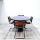 Table ovale en marble, années 1980
