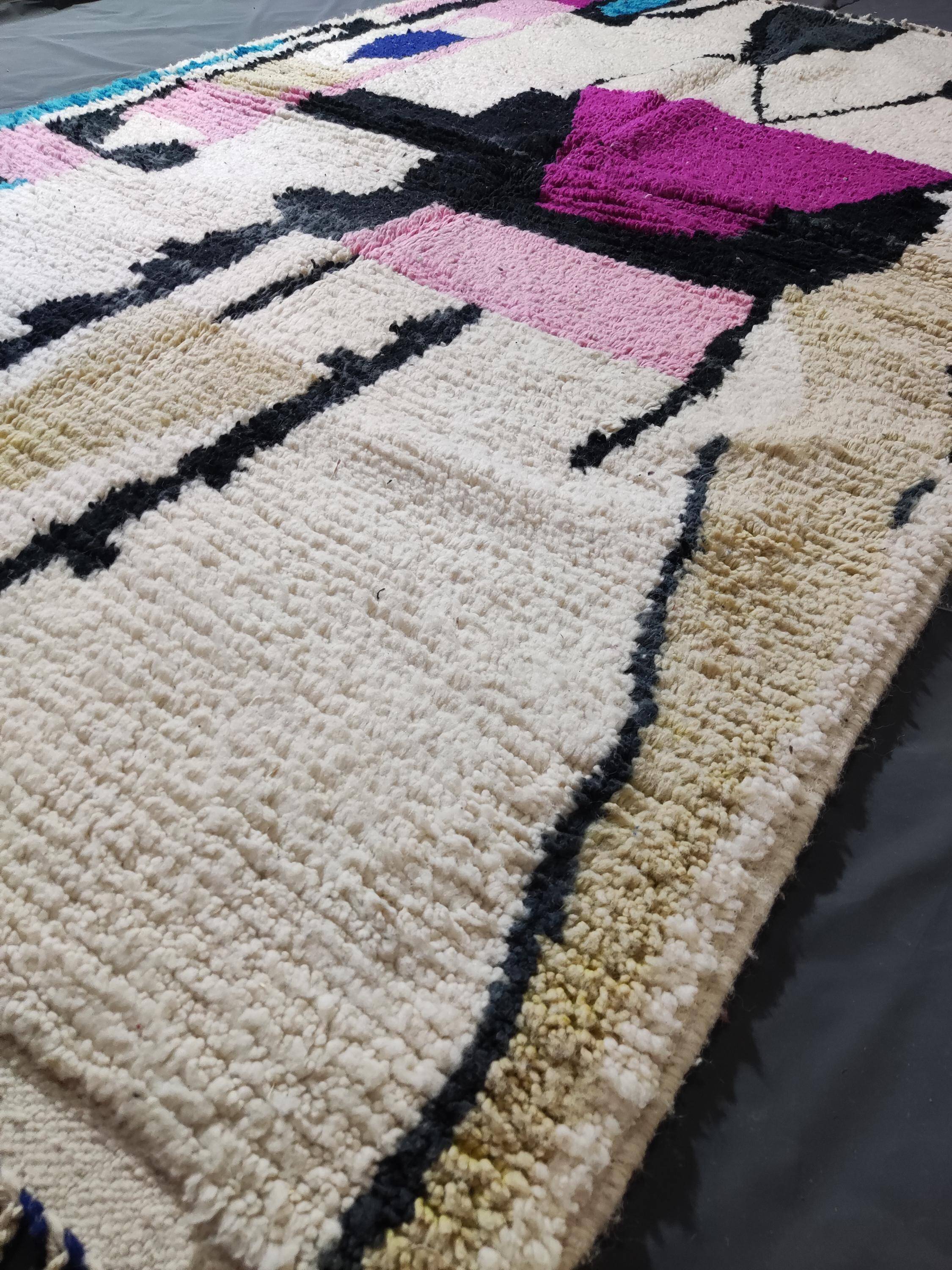 Berber rug in natural wool 2.5 x 1.5 m