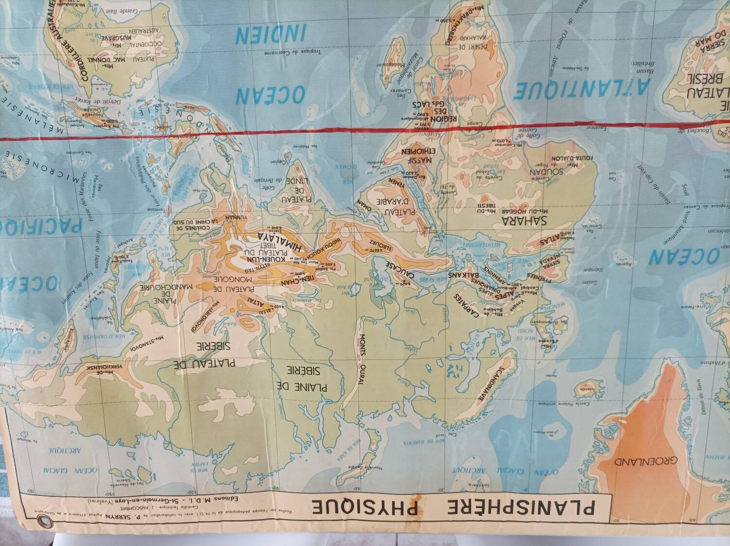 Planisphère Faune et Végétation MDI 1966