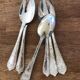 Series of 24 antique silver metal cutlery