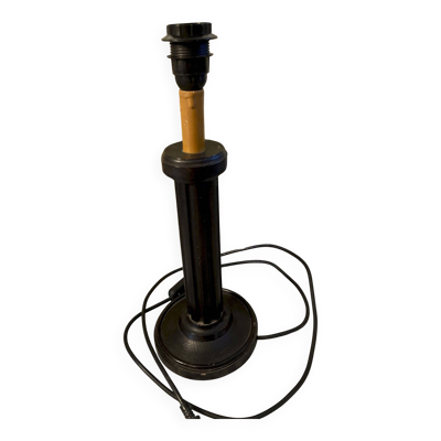 Pied de lampe à poser - Art déco noir bois