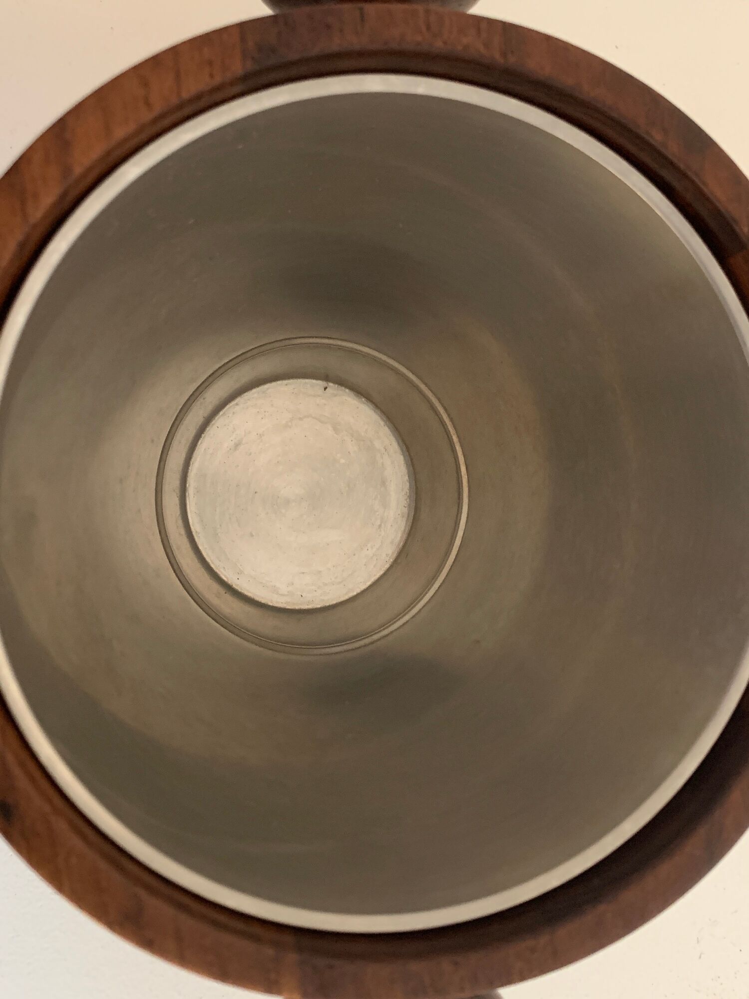 Scandinavian ice bucket in MCM Denmark teak and its ice claws
