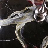 Hand-painted metal galaxy pendant light, 1980s