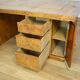 Art Deco Double-Faced Desk in Walnut Veneer 1950
