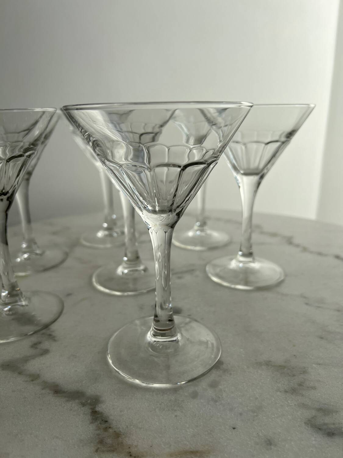 Set of 7 stemmed glasses Arc France