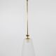 Brass Crown Pendant Light in Gio Ponti Style, Mid-Century, Italy, 1950s