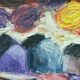 Grethe Hultgren, Swedish Expressionist Composition, Oil on Canvas, 1979, Framed