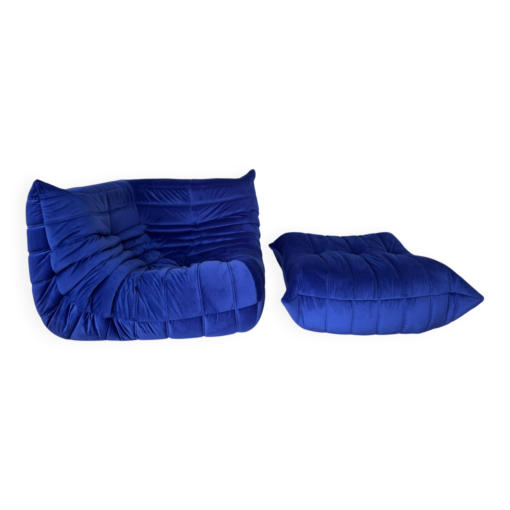 Canapé d'angle Togo avec pouf par Michel Ducaroy pour Ligne Roset