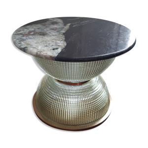 table basse dorée Holophane
