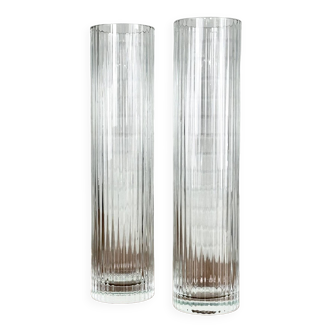 Cylindrical glass vases set