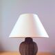 Woven wicker lamp
