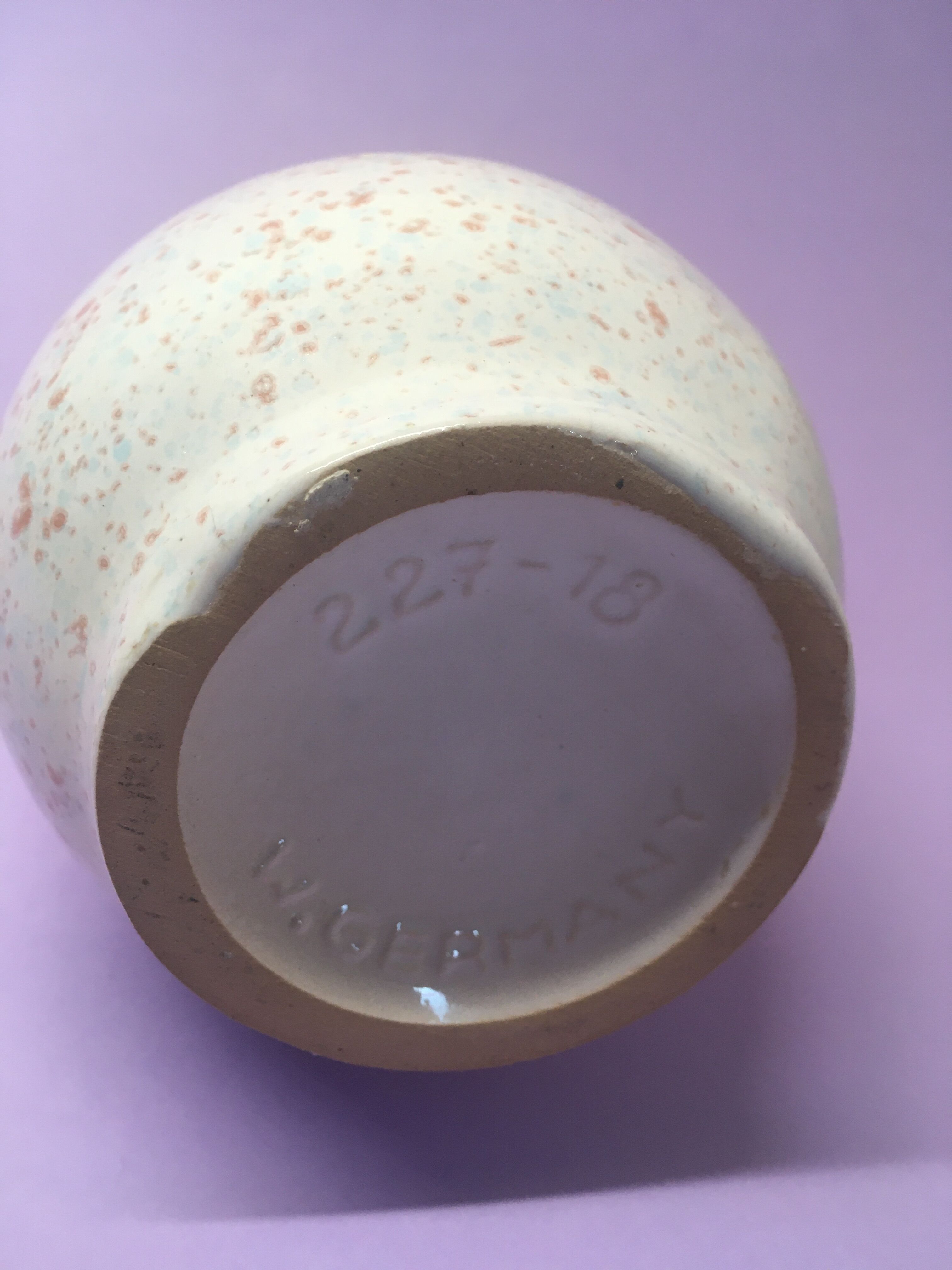 Speckled W.Germany vase