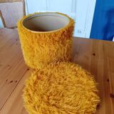 70s faux fur pouf