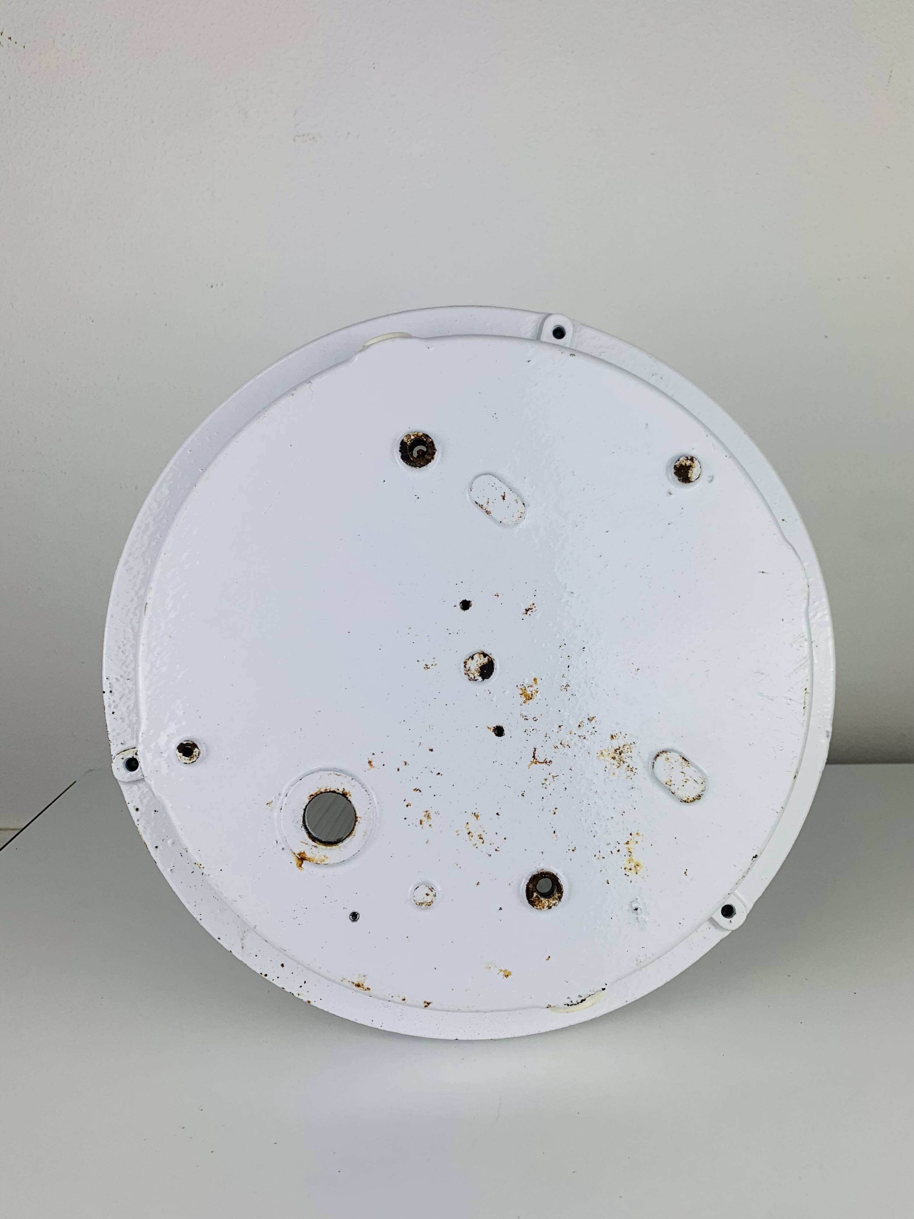 Holophane industrial porthole ceiling light, wall light, 1960s