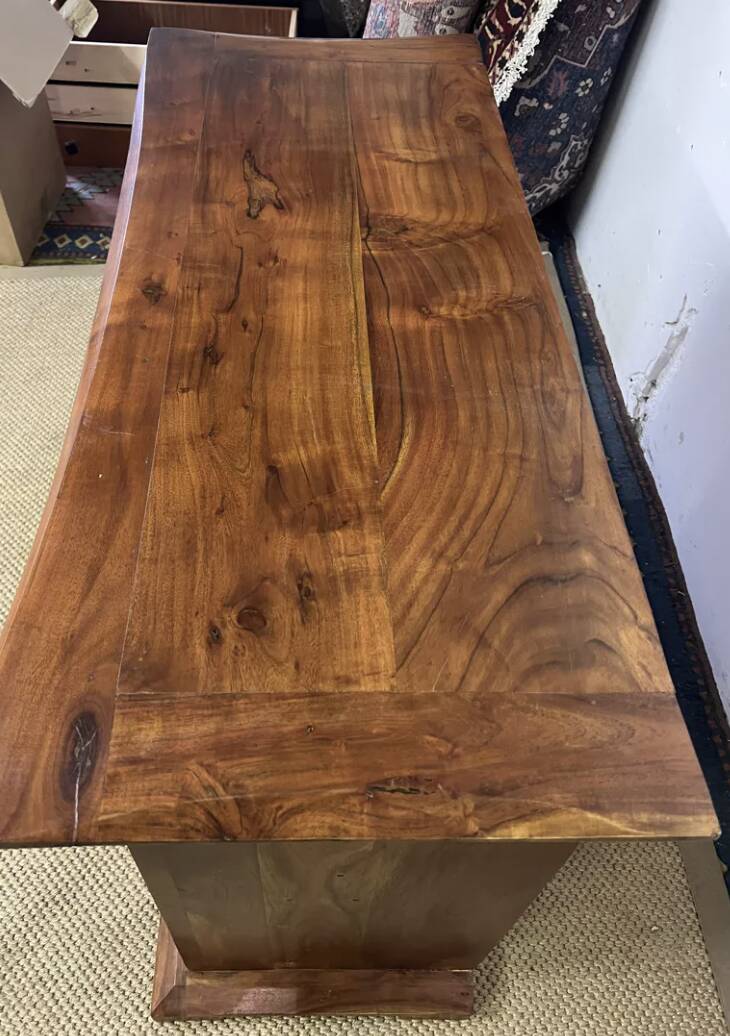 Buffet en bois d'acacia massif 4 portes, 2 tiroirs
