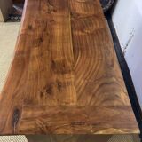 Buffet en bois d'acacia massif 4 portes, 2 tiroirs