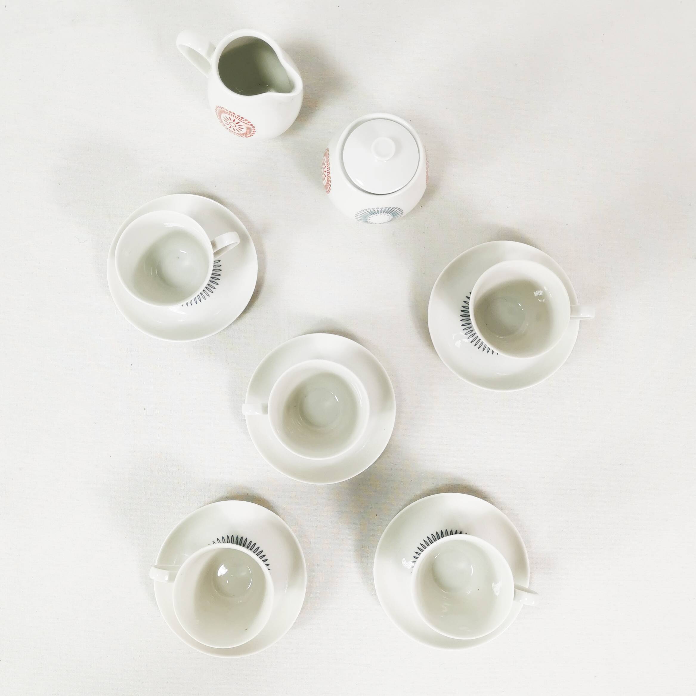Porcelain espresso set, Lettin, Germany 1960s.