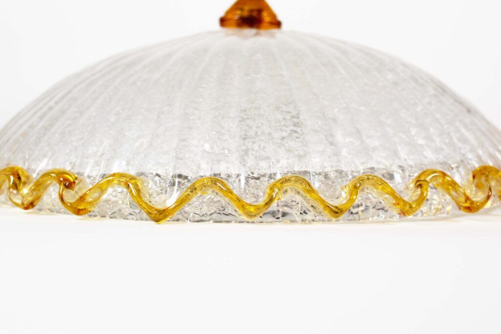 Large vintage Italian Murano glass wall or ceiling light, Italy 1970s